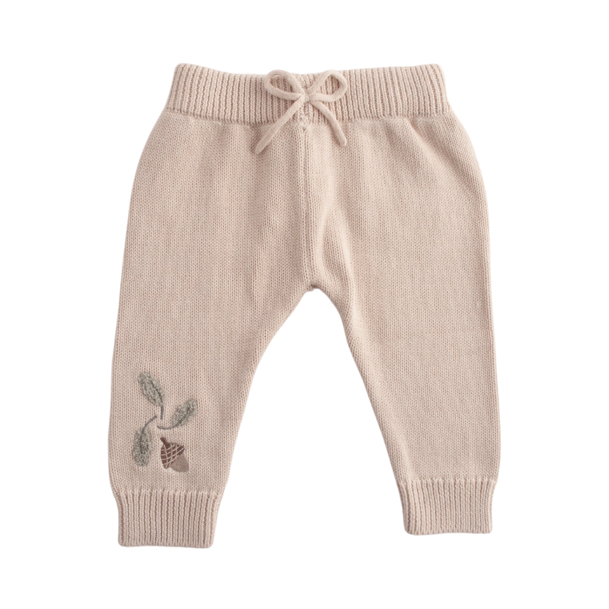 Baby Knit Jogger - OATMEAL Size 0-6M